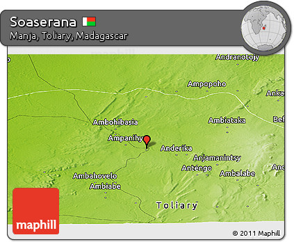 Physical Panoramic Map of Soaserana