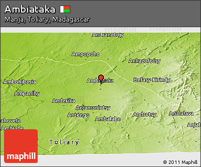Physical Panoramic Map of Ambiataka