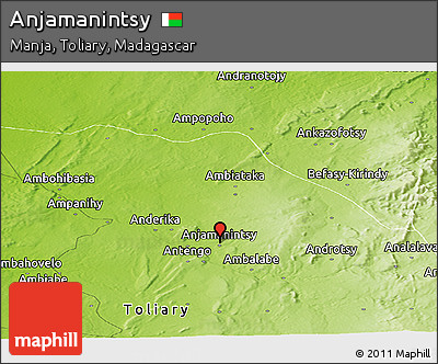 Physical Panoramic Map of Anjamanintsy