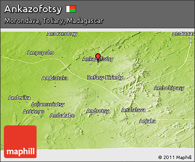 Physical Panoramic Map of Ankazofotsy