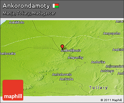 Physical Panoramic Map of Ankorondamoty