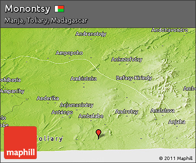Physical Panoramic Map of Monontsy