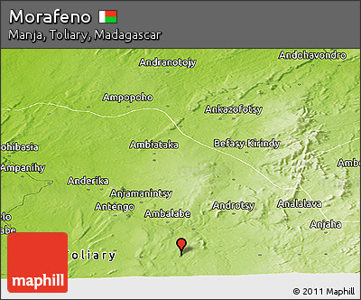 Physical Panoramic Map of Morafeno
