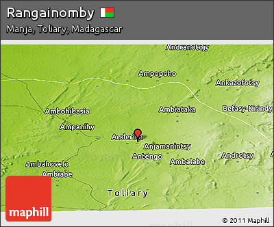 Physical Panoramic Map of Rangainomby