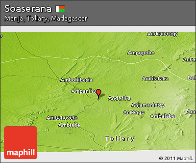 Physical Panoramic Map of Soaserana