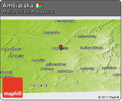 Physical Panoramic Map of Ambiataka