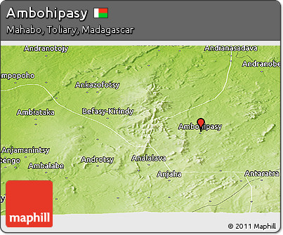 Physical Panoramic Map of Ambohipasy