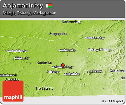 Physical Panoramic Map of Anjamanintsy