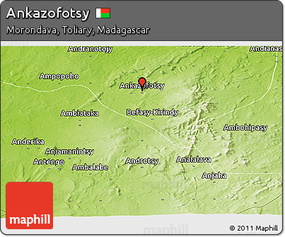 Physical Panoramic Map of Ankazofotsy