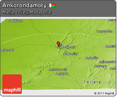 Physical Panoramic Map of Ankorondamoty
