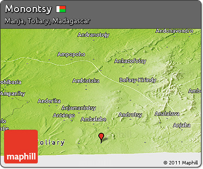 Physical Panoramic Map of Monontsy