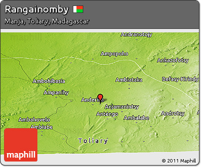Physical Panoramic Map of Rangainomby