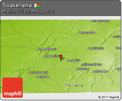 Physical Panoramic Map of Soaserana
