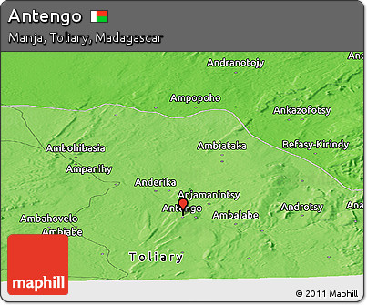 Political Panoramic Map of Antengo