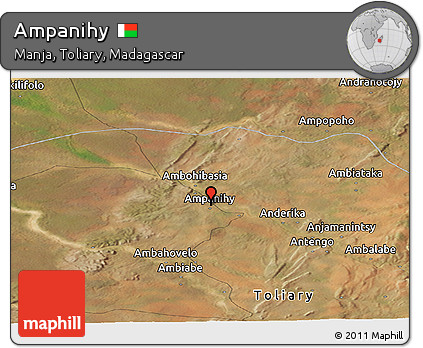 Satellite Panoramic Map of Ampanihy