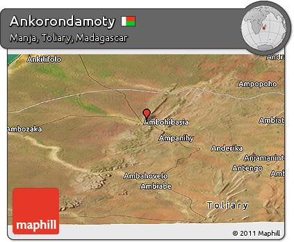 Satellite Panoramic Map of Ankorondamoty