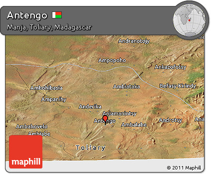 Satellite Panoramic Map of Antengo