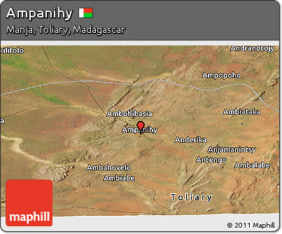Satellite Panoramic Map of Ampanihy