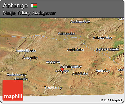 Satellite Panoramic Map of Antengo