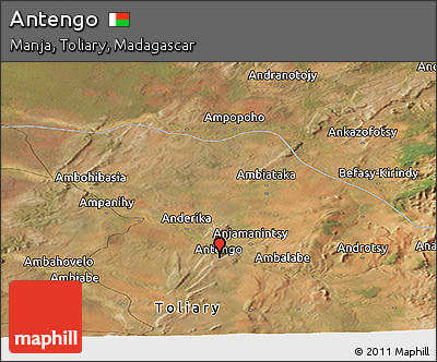 Satellite Panoramic Map of Antengo