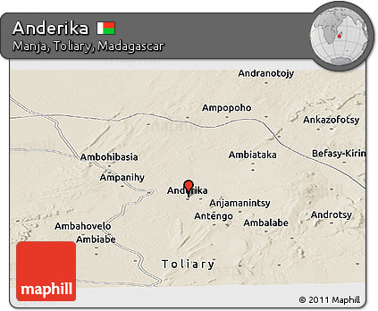 Shaded Relief Panoramic Map of Anderika