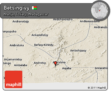 Shaded Relief Panoramic Map of Betsingivy