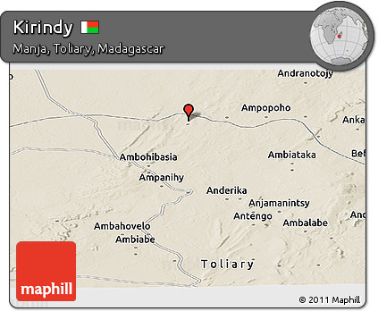 Shaded Relief Panoramic Map of Kirindy