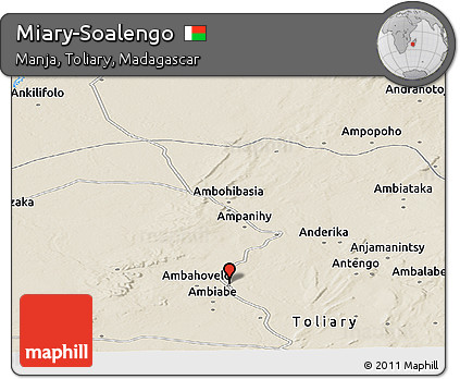 Shaded Relief Panoramic Map of Miary-Soalengo