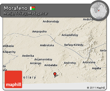 Shaded Relief Panoramic Map of Morafeno