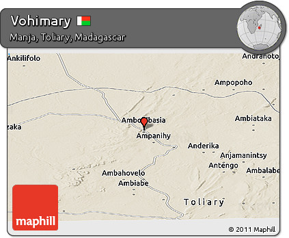Shaded Relief Panoramic Map of Vohimary