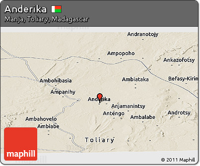 Shaded Relief Panoramic Map of Anderika