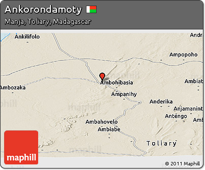 Shaded Relief Panoramic Map of Ankorondamoty