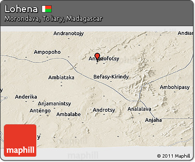 Shaded Relief Panoramic Map of Lohena