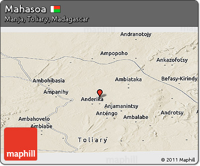 Shaded Relief Panoramic Map of Mahasoa