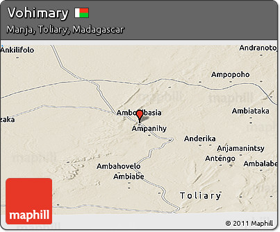 Shaded Relief Panoramic Map of Vohimary