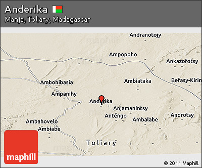 Shaded Relief Panoramic Map of Anderika