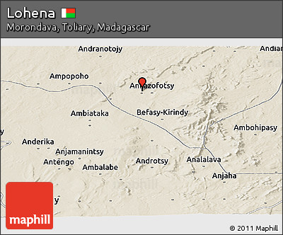 Shaded Relief Panoramic Map of Lohena