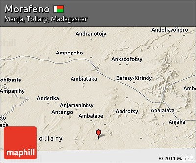 Shaded Relief Panoramic Map of Morafeno