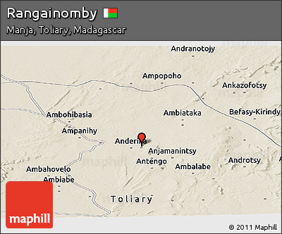 Shaded Relief Panoramic Map of Rangainomby