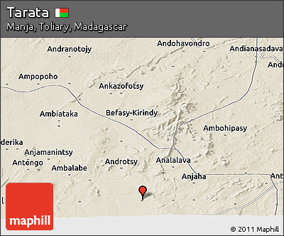 Shaded Relief Panoramic Map of Tarata