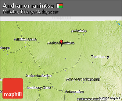 Physical 3D Map of Andranomanintsa