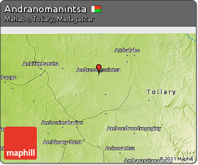 Physical 3D Map of Andranomanintsa