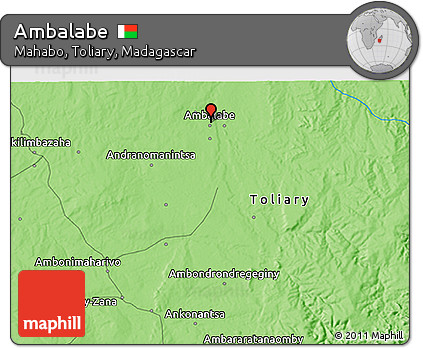 Political 3D Map of Ambalabe