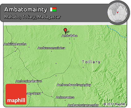 Political 3D Map of Ambatomainty