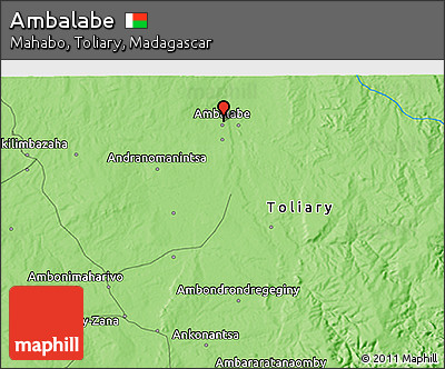 Political 3D Map of Ambalabe