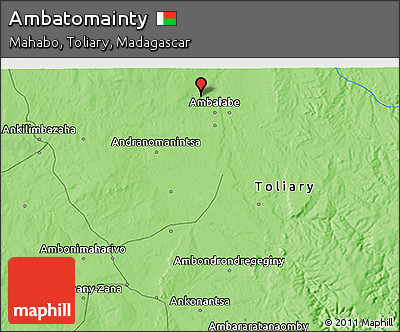 Political 3D Map of Ambatomainty