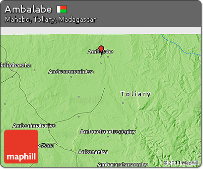 Political 3D Map of Ambalabe