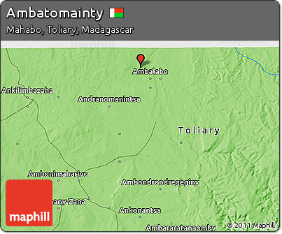 Political 3D Map of Ambatomainty