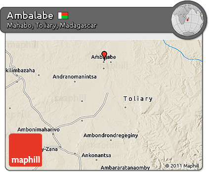 Shaded Relief 3D Map of Ambalabe