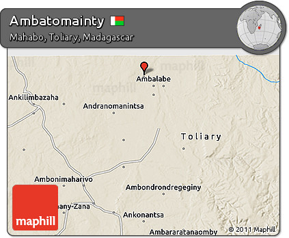 Shaded Relief 3D Map of Ambatomainty